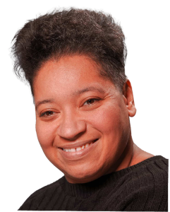 Close up of Esi Hardy smiling